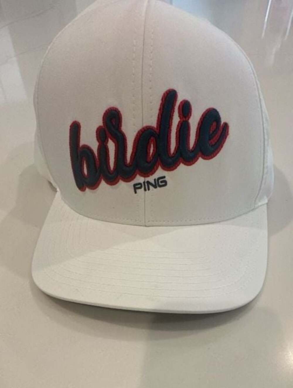 PING Under Par Golf Snapback Hat - White Birdie Embroidered Cap